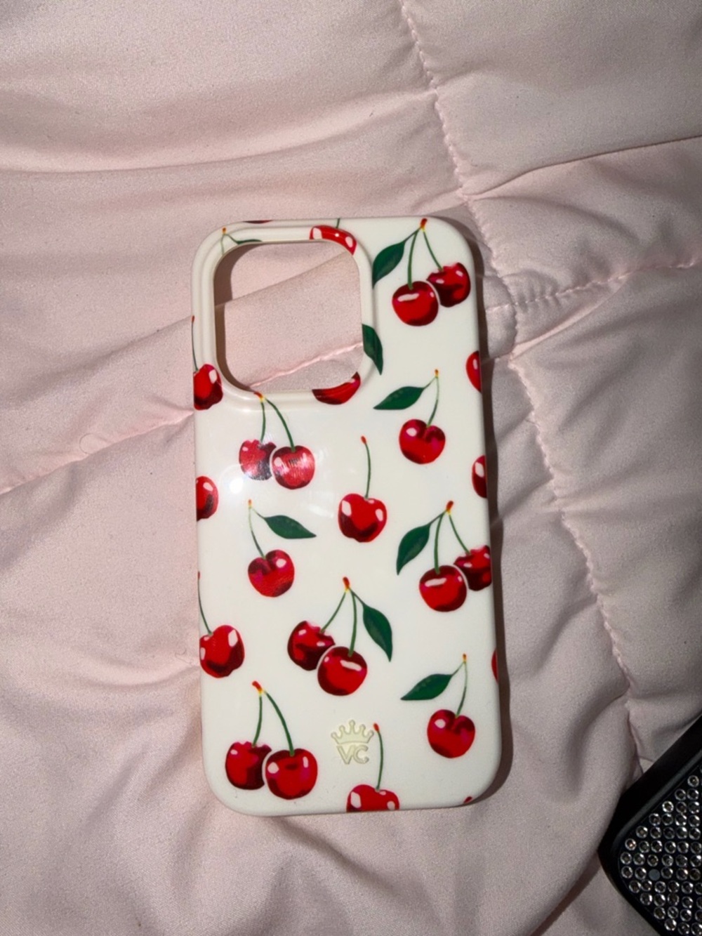 Velvet Caviar White Cherry Print Phone Case